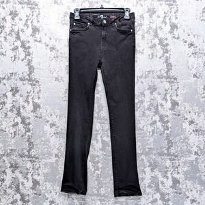 Seven For All Mankind Slimmy Black Skinny Jeans Womens Juniors Size 16 W26 L28‎